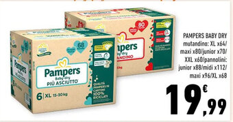 Conad Pampers Baby-dry mutandino: XL x64 offerta