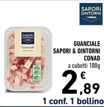 Conad GUANCIALE SAPORI & DINTORNI CONAD 100 g offerta