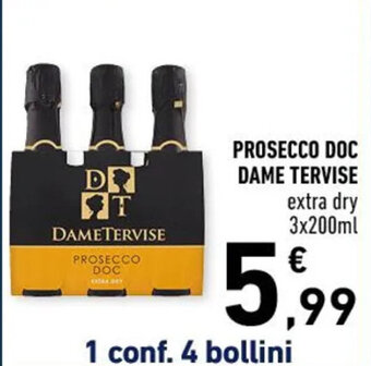 Conad PROSECCO DOC DAME TERVISE extra dry 3x200ml offerta