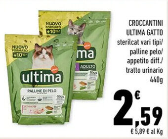 Conad CROCCANTINI ULTIMA GATTO 440 g offerta
