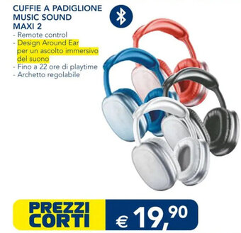 Esselunga CUFFIE A PADIGLIONE MUSIC SOUND MAXI 2 offerta