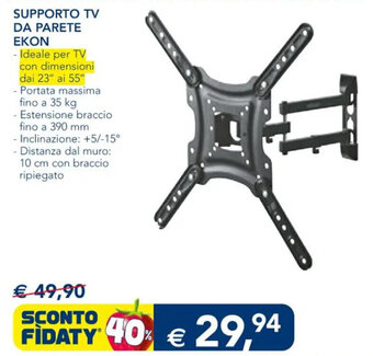 Esselunga SUPPORTO TV DA PARETE ΕΚΟΝ offerta