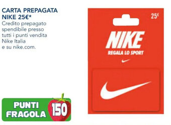 Esselunga CARTA PREPAGATA NIKE offerta
