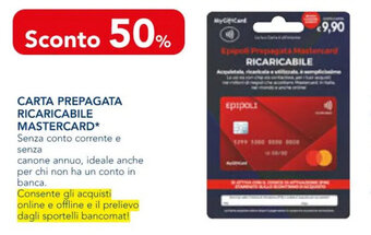 Esselunga CARTA PREPAGATA RICARICABILE MASTERCARD offerta