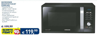 Esselunga MICROONDE MG23F301TCK/ET SAMSUNG offerta