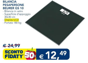 Esselunga BILANCIA PESAPERSONE BEURER GS 10 offerta