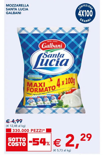 Esselunga MOZZARELLA SANTA LUCIA GALBANI offerta