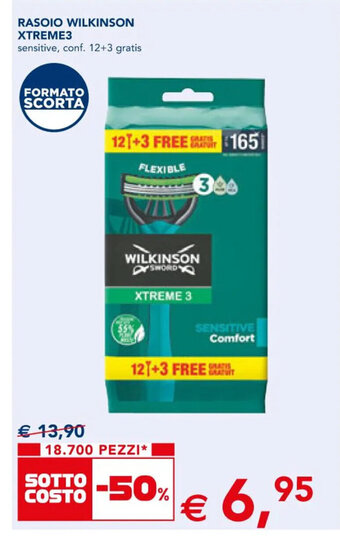 Esselunga RASOIO WILKINSON XTREME3 offerta