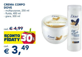 Esselunga CREMA CORPO DOVE 250 ml/400 ml/300 ml offerta