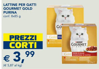 Esselunga LATTINE PER GATTI GOURMET GOLD PURINA conf. 8x85 g offerta