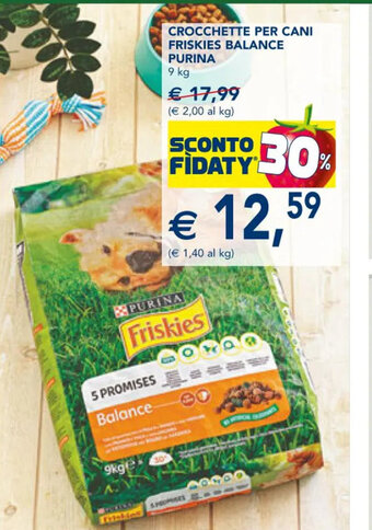 Esselunga CROCCHETTE PER CANI FRISKIES BALANCE PURINA 9 kg offerta