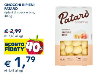 Esselunga GNOCCHI RIPIENI PATARÒ 400 g offerta