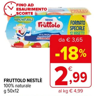 Iperal FRUTTOLO NESTLÈ 100% naturale g 50x12 offerta