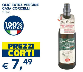 Esselunga OLIO EXTRA VERGINE CASA CORICELLI 1 litro offerta