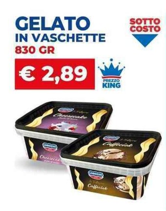 GELATO IN VASCHETTE 830 GR