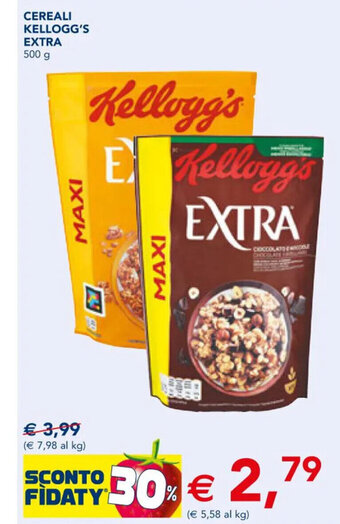 Esselunga CEREALI KELLOGG'S EXTRA 500 g offerta