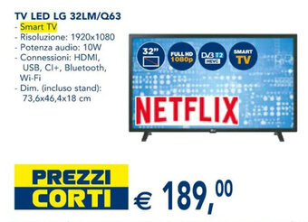 Esselunga TV LED LG 32LM/Q63 Smart TV offerta