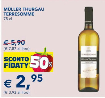 Esselunga MÜLLER THURGAU TERRESOMME 75 cl offerta