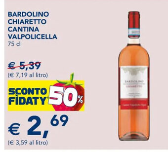 Esselunga BARDOLINO CHIARETTO CANTINA VALPOLICELLA 75 cl offerta