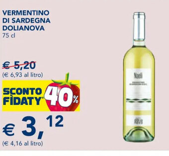 Esselunga VERMENTINO DI SARDEGNA DOLIANOVA 75 cl offerta