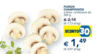 Esselunga FUNGHI CHAMPIGNON 300 g offerta
