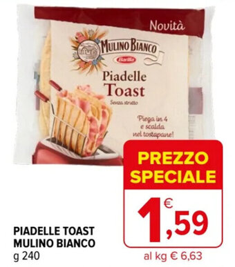 Iperal PIADELLE TOAST MULINO BIANCO g 240 offerta
