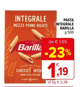 Iperal PASTA INTEGRALE BARILLA g 500 offerta