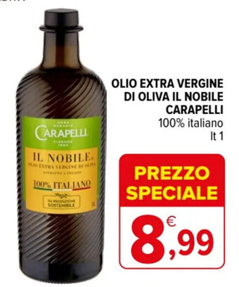 Iperal OLIO EXTRA VERGINE DI OLIVA IL NOBILE CARAPELLI 100% italiano It 1 offerta