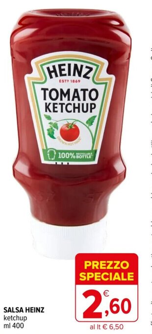 Iperal SALSA HEINZ ketchup ml 400 offerta