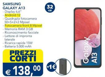 Esselunga SAMSUNG GALAXY A13 offerta