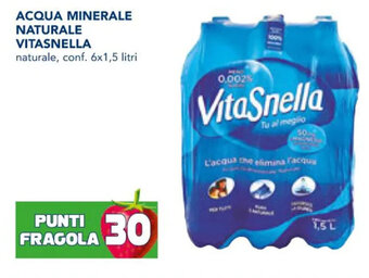Esselunga ACQUA MINERALE NATURALE VITASNELLA conf. 6x1,5 litri offerta