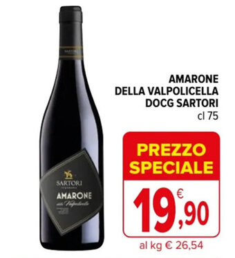 Iperal AMARONE DELLA VALPOLICELLA DOCG SARTORI cl 75 offerta