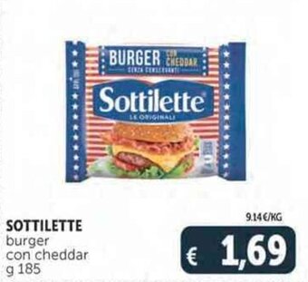 Deco Supermercati SOTTILETTE burger con cheddar g 185 offerta