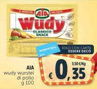 Deco Supermercati AIA wudy wurstel di pollo g 100 offerta