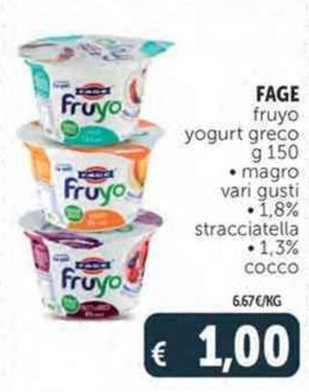 Deco Supermercati FAGE fruyo yogurt greco g 150 offerta