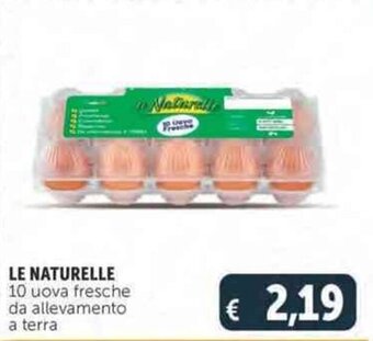 Deco Supermercati LE NATURELLE 10 uova fresche da allevamento a terra offerta