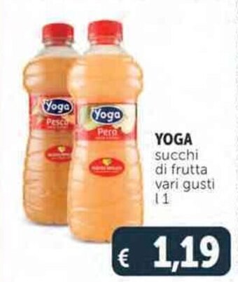 YOGA succhi di frutta vari gusti l 1