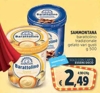 Deco Supermercati SAMMONTANA barattolino tradizionale gelato vari gusti g 500 offerta