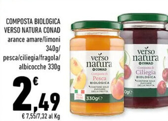 Conad Superstore COMPOSTA BIOLOGICA VERSO NATURA CONAD arance amare/limoni 340 g offerta