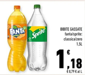 Conad Superstore BIBITE GASSATE fanta/sprite: classica/zero 1.5 L offerta
