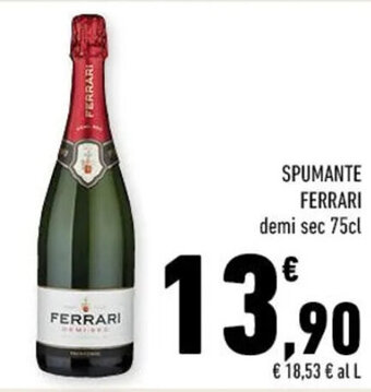 Conad Superstore SPUMANTE FERRARI demi sec 75cl offerta