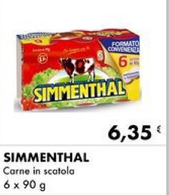 Iper Tosano SIMMENTHAL Carne in scatola 6 x 90 g offerta