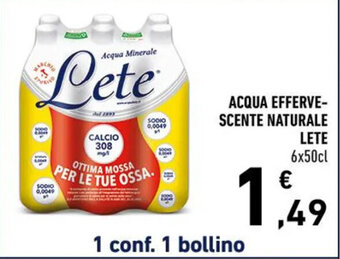 Conad Superstore ACQUA EFFERVE-SCENTE NATURALE LETE 6x50cl offerta