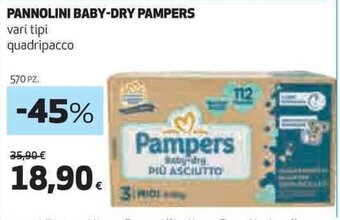Coop PANNOLINI BABY-DRY PAMPERS offerta