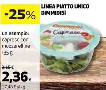 Coop LINEA PIATTO UNICO DIMMIDISÌ offerta