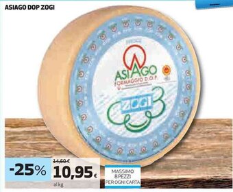 Coop ASIAGO DOP ZOGI offerta