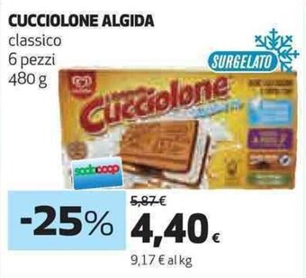 Coop CUCCIOLONE ALGIDA classico 6 pezzi 480 g offerta