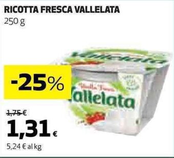 Coop RICOTTA FRESCA VALLELATA 250 g offerta