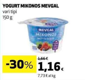 Coop YOGURT MIKONOS MEVGAL vari tipi 150 g offerta