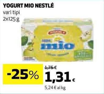 Coop YOGURT MIO NESTLÉ vari tipi 2x125 g offerta